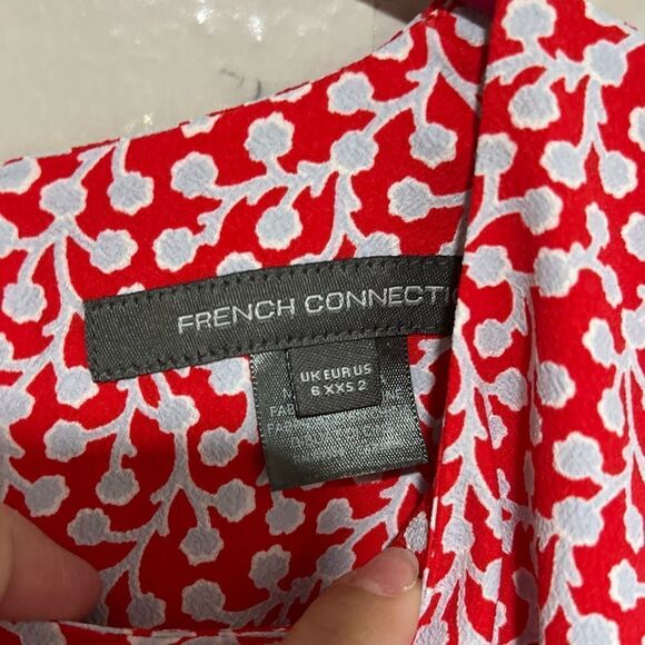 French Connection Elao Evening Dew Romper Playsuit Shanghai Red Multicolor - Picture 4 of 12